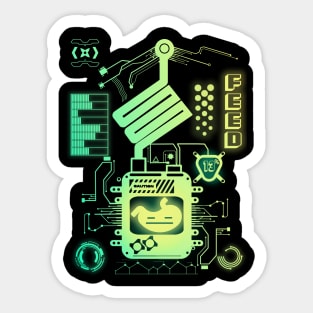 Feed Circuit cyberpunk neon Sticker